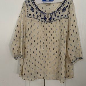 Plus Size Lucky Brand peasant blouse